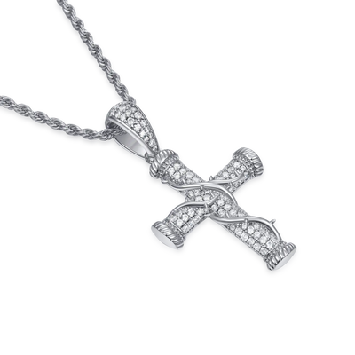 Roman Pillar Thorn Cross Pendant