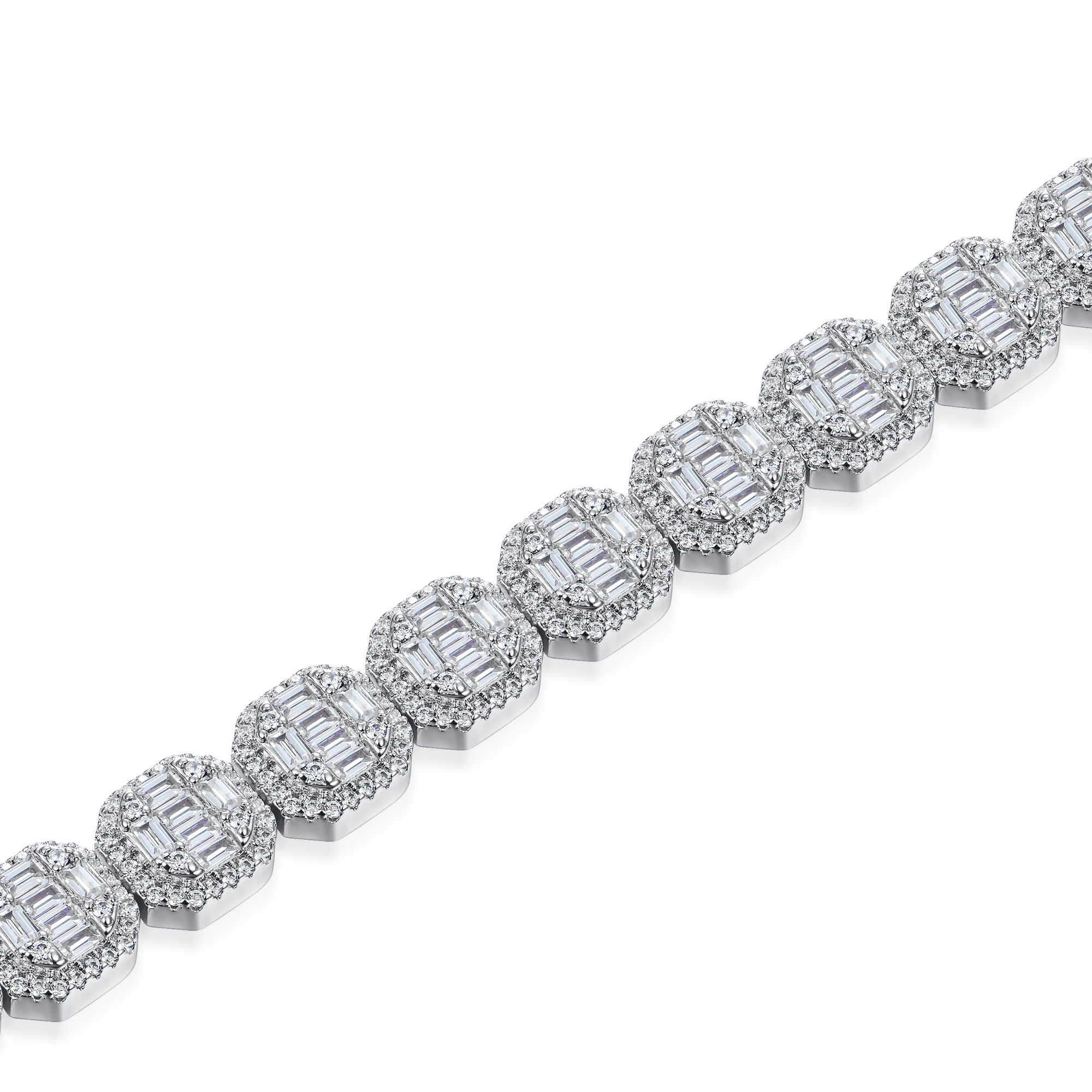 Baguette Tennis & Rope Bracelet Set