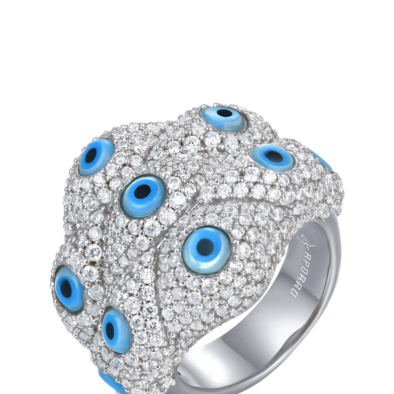 Iced Nazar Aegis Ring - Large - APORRO