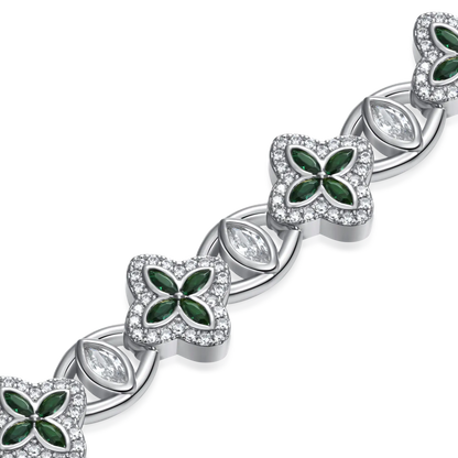 Iced Clover Eyes Blessing Bracelet