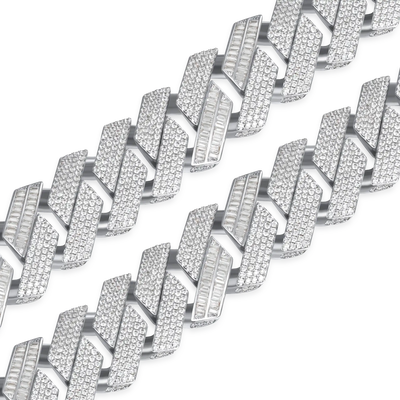 Custom Rollercoaster Buckle Prong Cuban Chain - 25mm