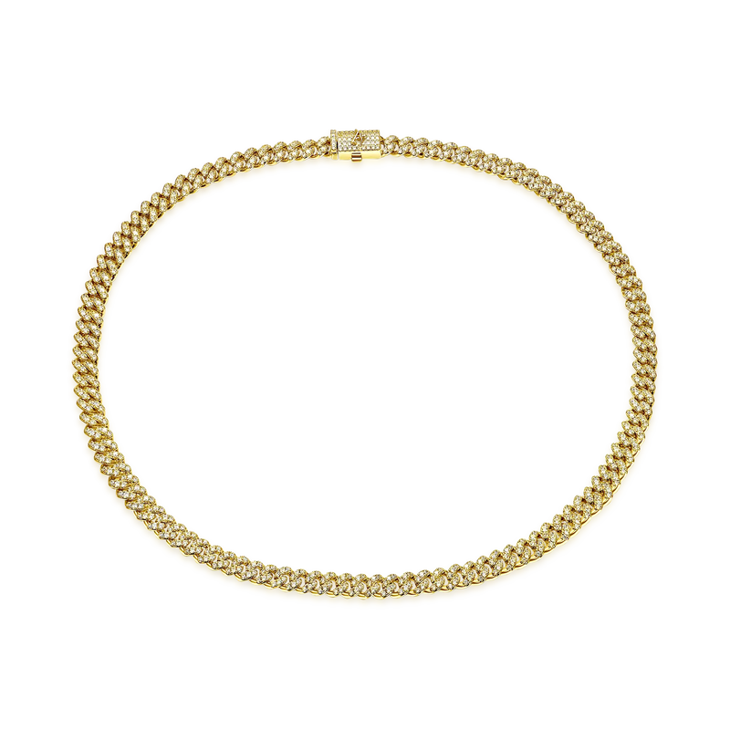 Micro Round Cut Cuban Link Chain - 6mm - APORRO