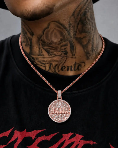Custom Engraved Name Badge Pendant - 38mm