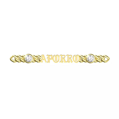 Pulsera de nombre de inglés antiguo de 5 mm personalizado