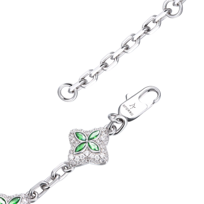 Conjunto de pulsera de energía de trébol doble