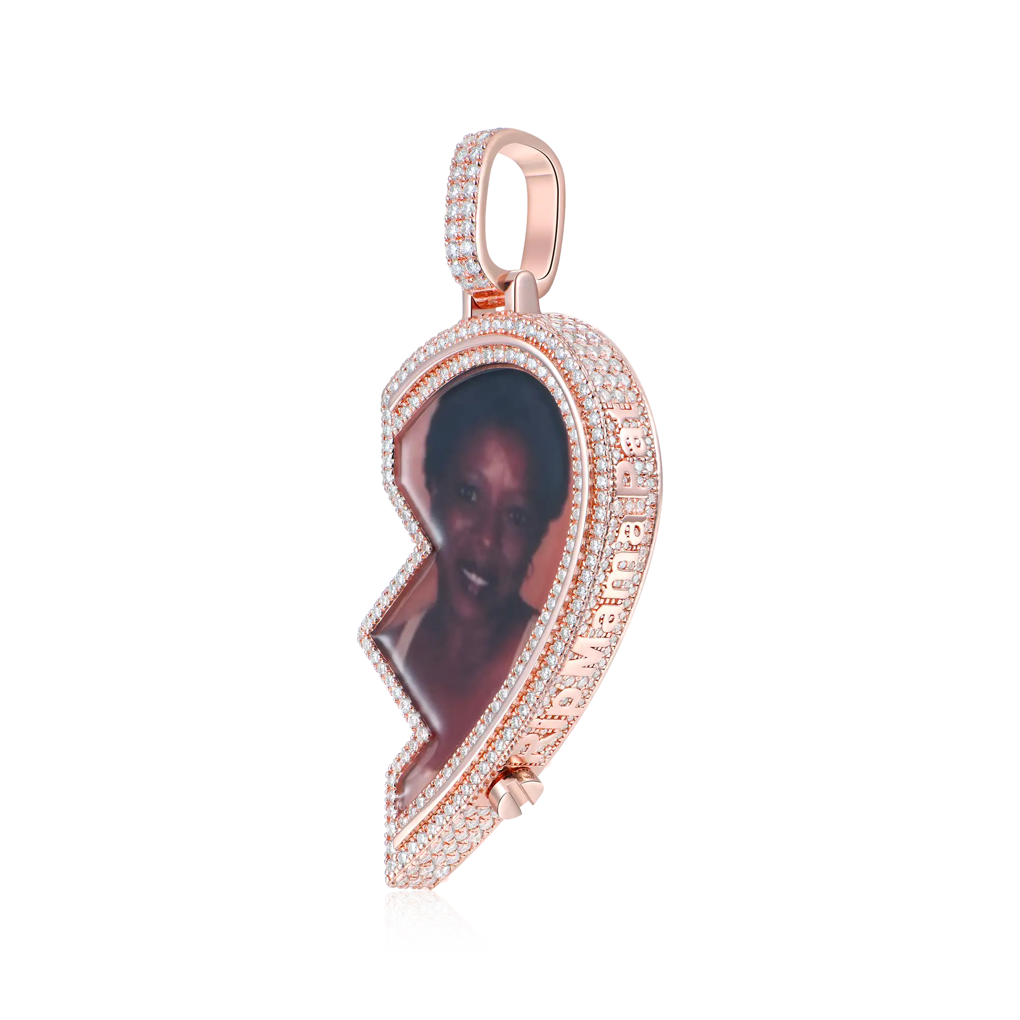 Custom Eternal Heart Frame Photo Pendant