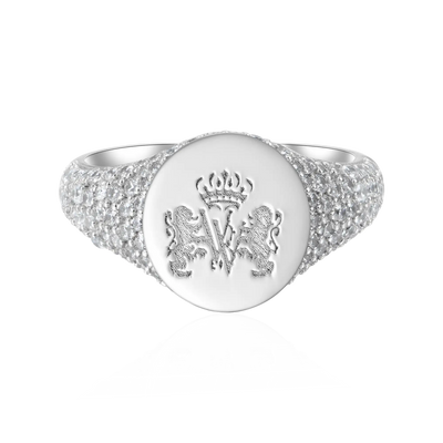 Anillo de sello helado personalizado - Patrón