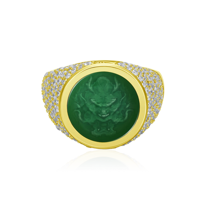 WONG Ⅱ Ridge Iced Out Signet Ring