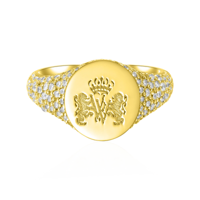 Anillo de sello helado personalizado - Patrón