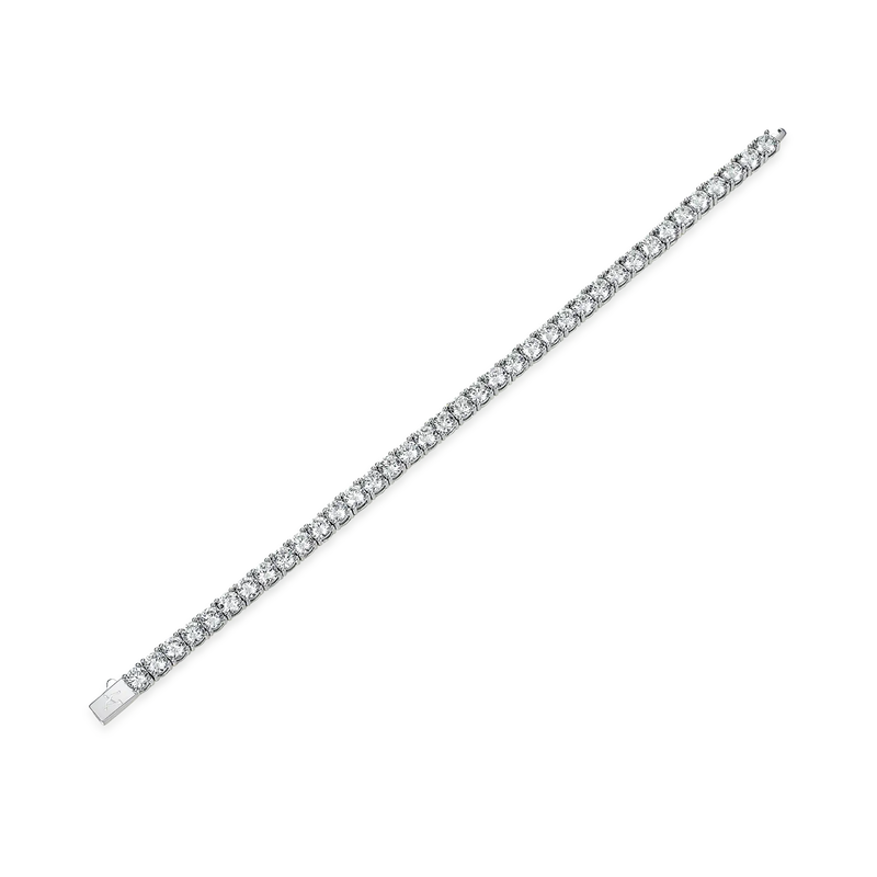 5mm Iced Tennis Bracelet - 14K & White Gold Moissanite Diamond - APORRO