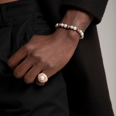 Pulsera TROVE de perlas en plata de ley 925.8"