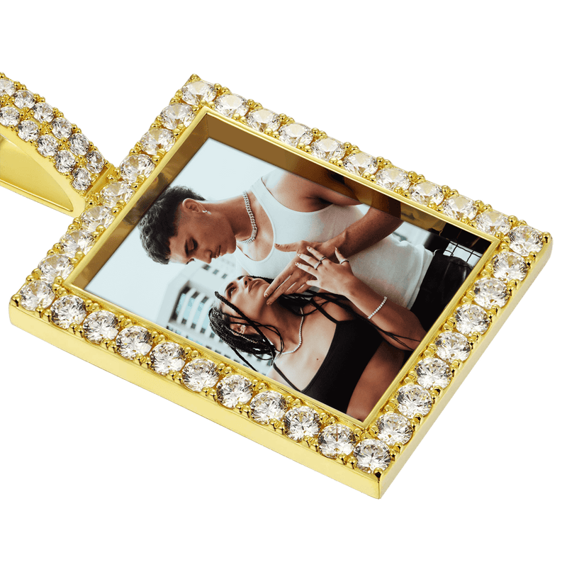 Colgante de Foto Rectangular Personalizado con Hielo