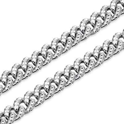 Pulsera cubana de Miami con cierre de caja de dragón WONG - 10 mm