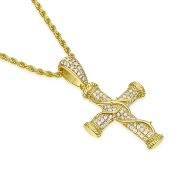 Colgante de cruz de espina de pilar romano