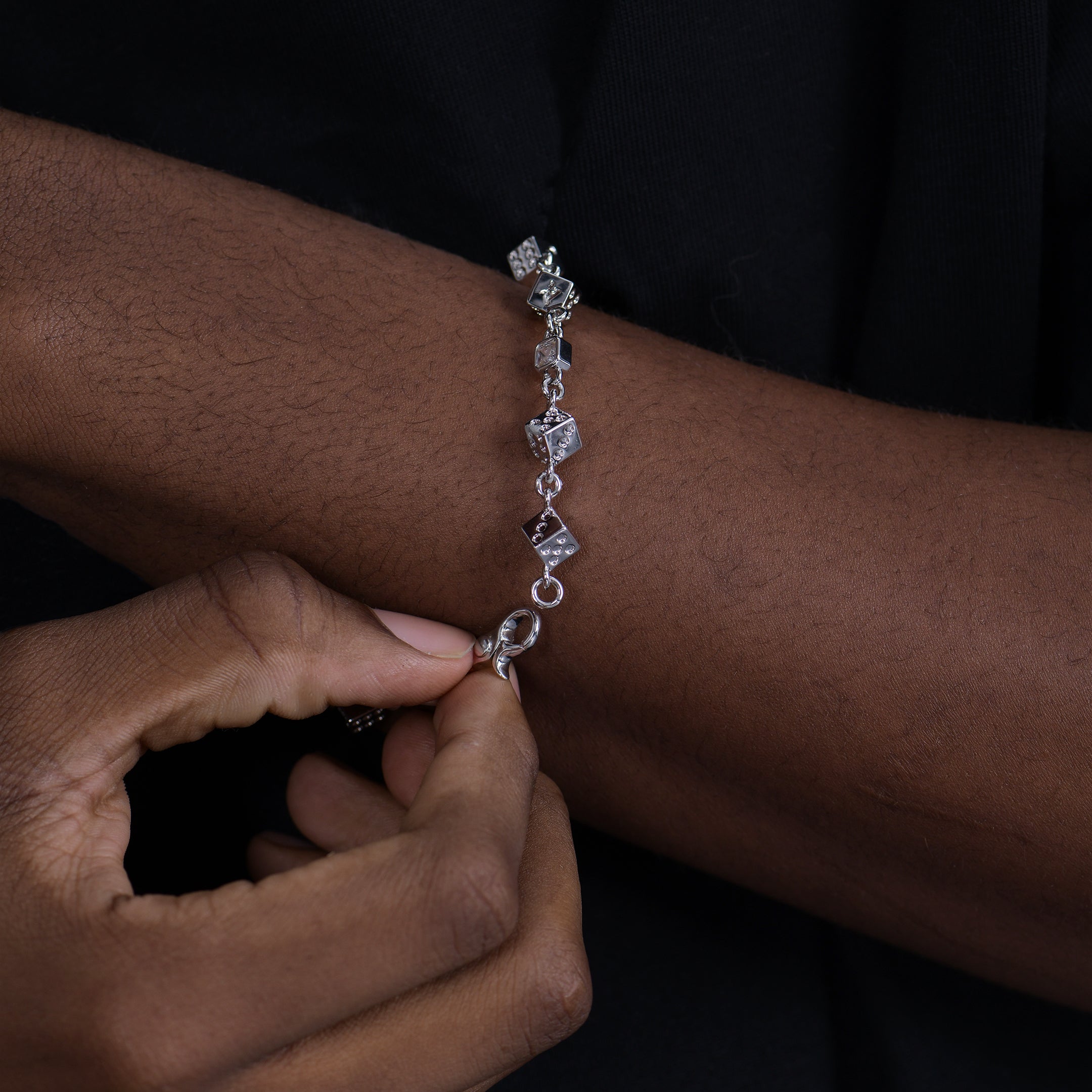 Moissanite Icon Dice Bracelet - 8mm