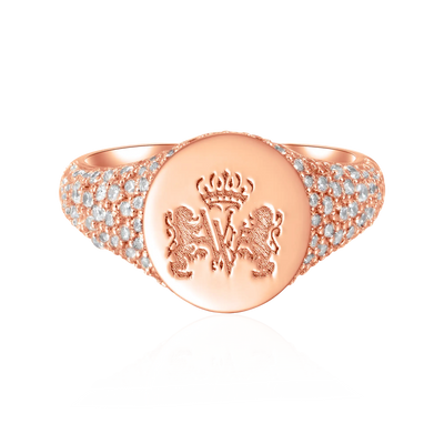 Anillo de sello helado personalizado - Patrón