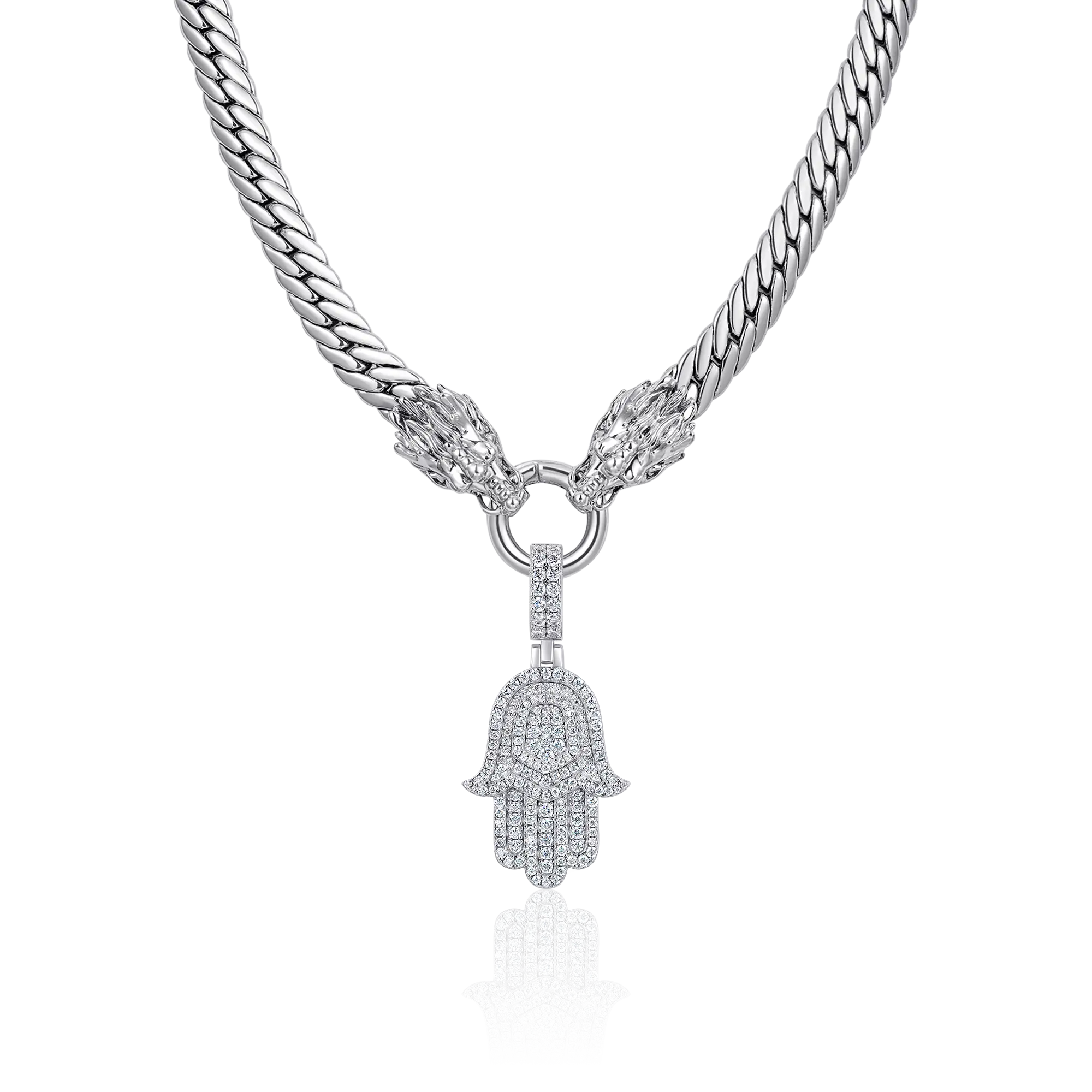 Wong Double Dragon Miami Cuban Chain + Pendant Gift Set (multi-pendants Disponibile)