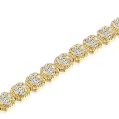 Baguette Tennis & Rope Bracelet Set