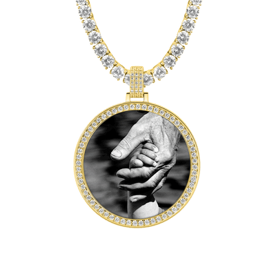Custom Moissanite Photo Pendant