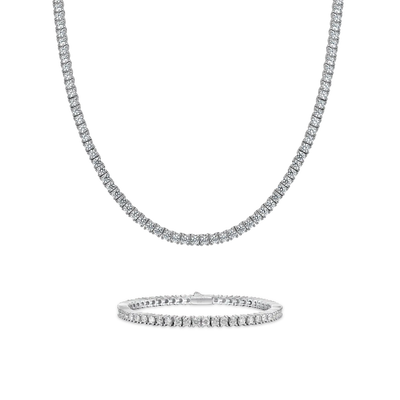 3mm Iced Tennis Chain and Bracelet Gift Set