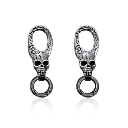 Aporro X Double-Sided Skull Link Necklace & Wallet Chain