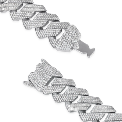 Custom Rollercoaster Buckle Prong Cuban Chain - 25mm