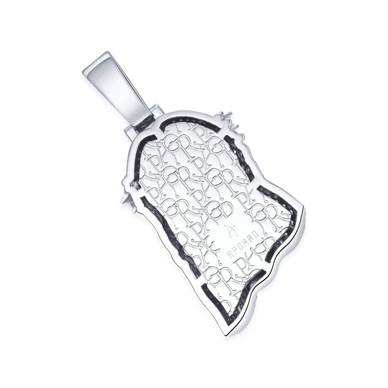 White Gold Stellar Jesus Pendant - Medium - APORRO