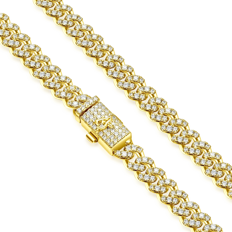 Micro Round Cut Cuban Link Chain - 6mm - APORRO