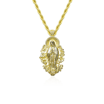 Moissanite Saint Mary Celestial Bloom Pendant