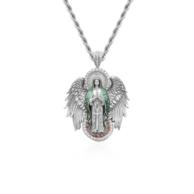 Blessed Mary Halo Winged Pendant