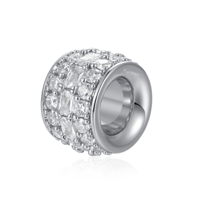 #Style_Emerald and Round Cut#Color_White Gold