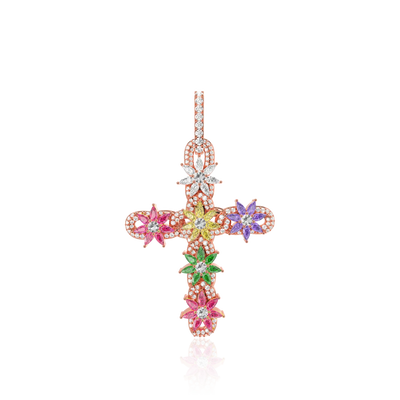 Lily Infinity Cross Pendant