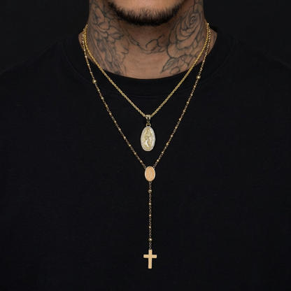 Saint Mary Pendant & Custom Virgin Mary Necklace Set