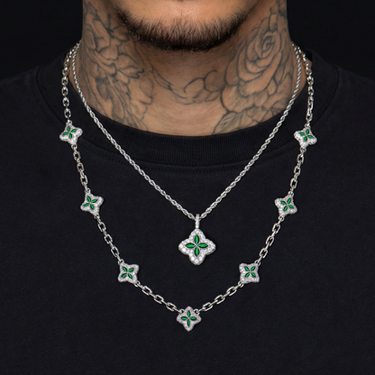 Cadena de trébol luminoso helado & Juego de pulseras