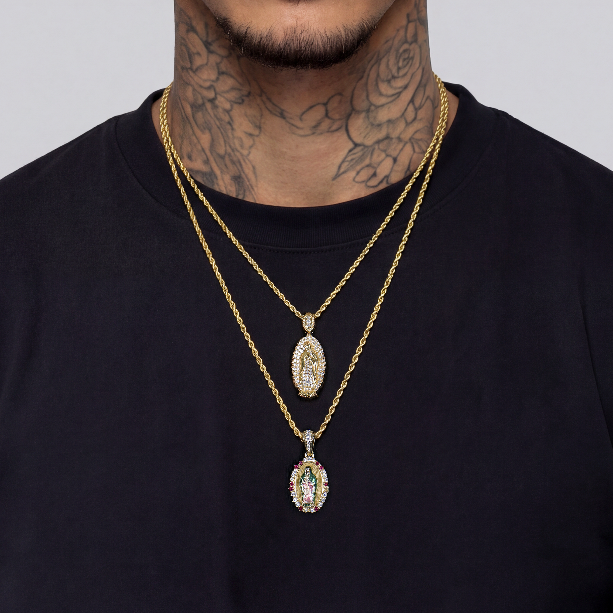 Saint Mary Double Pendant & Chain Layer Set