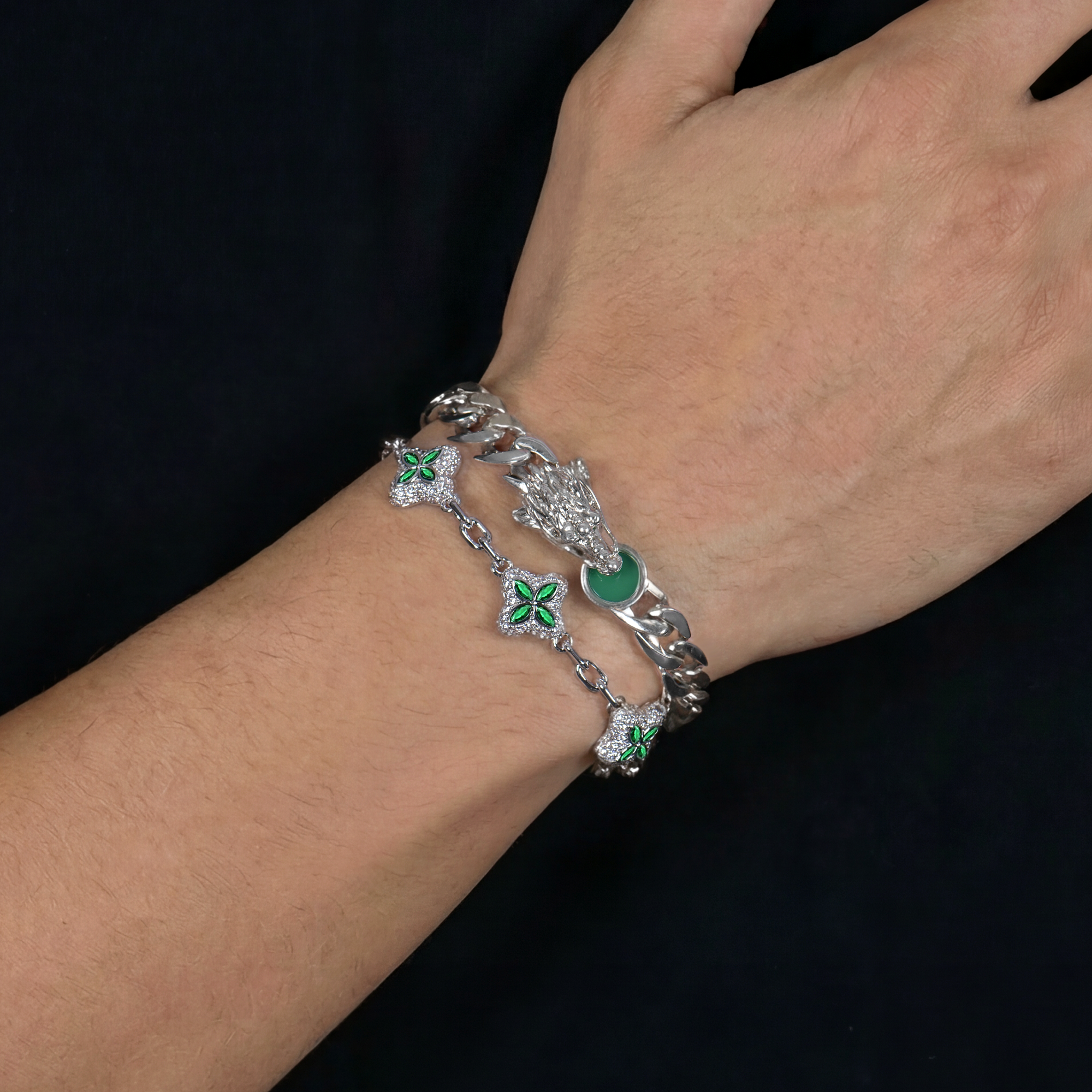 Dragon Clover Bracelet Set