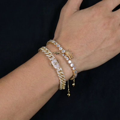 Dragon Ice Cuban Bracelet Set