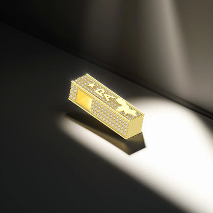 Custom Round Cut Square Pillar Pendant-30mm