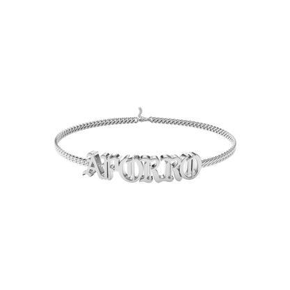 3 mm benutzerdefinierte Miami Alte englische Brief-/Zahlenarmband Miami