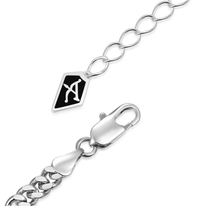 Bracciale cubano regolabile da Fleur de lis - 4 mm [solo negli Stati Uniti]