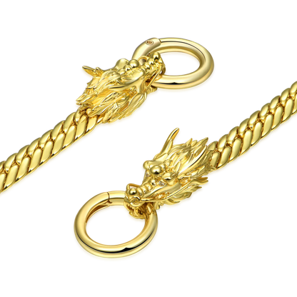WONG Double Dragon Miami Cuban Chain & Wallet Chain - 8mm