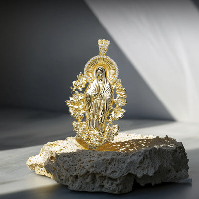 Moissanite Saint Mary Celestial Bloom Pendant