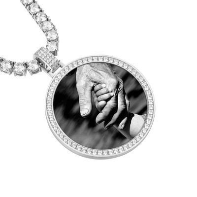 Custom Moissanite Photo Pendant