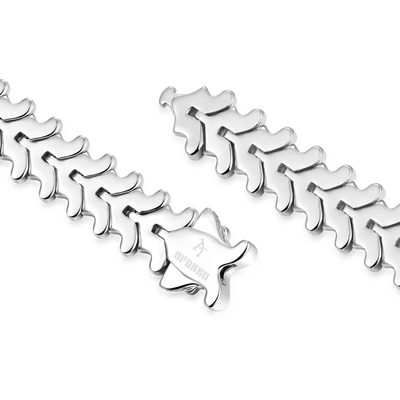 Bracciale con colonna vertebrale ghiacciata - 12 mm