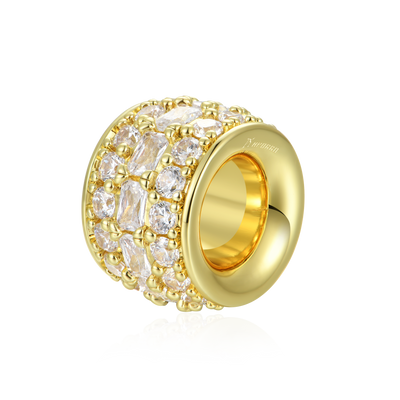#Style_Emerald and Round Cut#Color_Yellow Gold