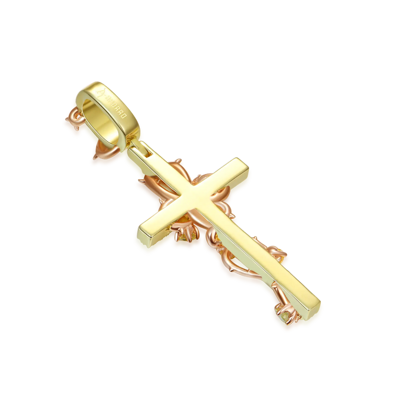 Thorned Rose Cross Pendant - APORRO