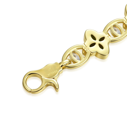 Iced Clover Eyes Blessing Bracelet