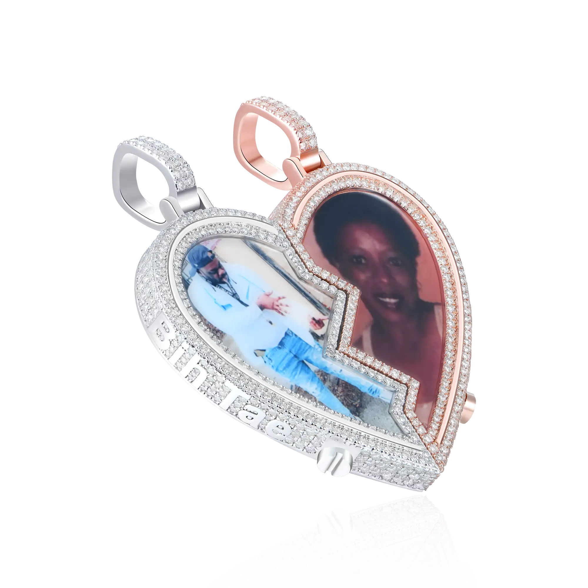 Custom Eternal Heart Frame Photo Pendant