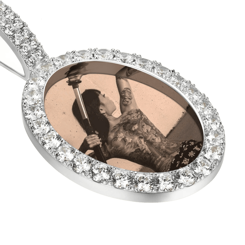 Custom Oval Photo Pendant