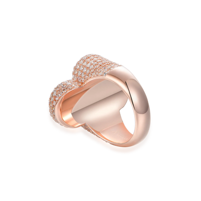 Iced Vitraux Vintage Rose Window Cross Ring
